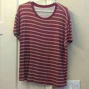 24/7 Flawless Striped Boyfriend Crop Tee